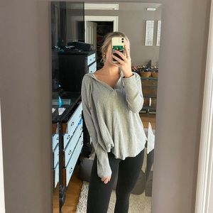 Urban Outfitters light grey long sleeve w/ hood